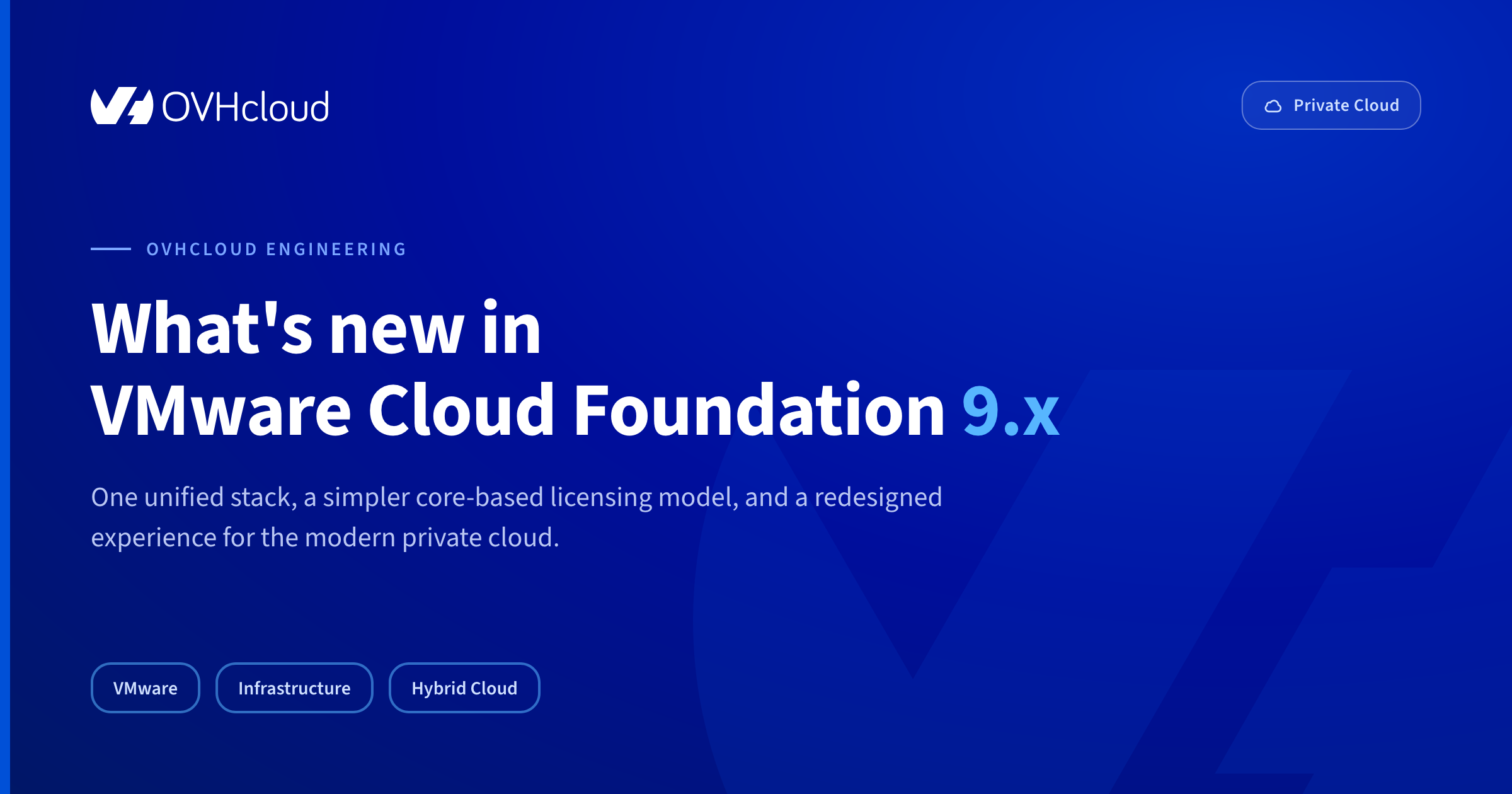 Nouveautés VMware Cloud Foundation (VCF 9.x)